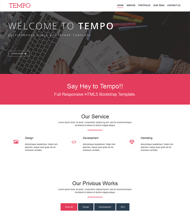 15 free bootstrap landing pages templates