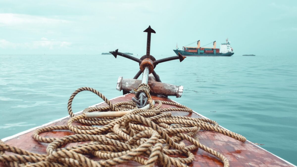 Anchor on ship