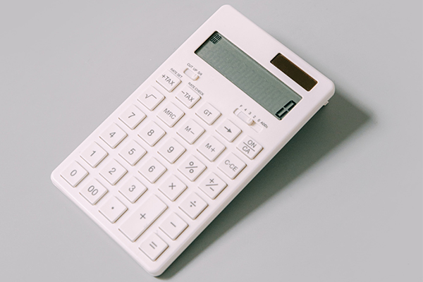 white calculator