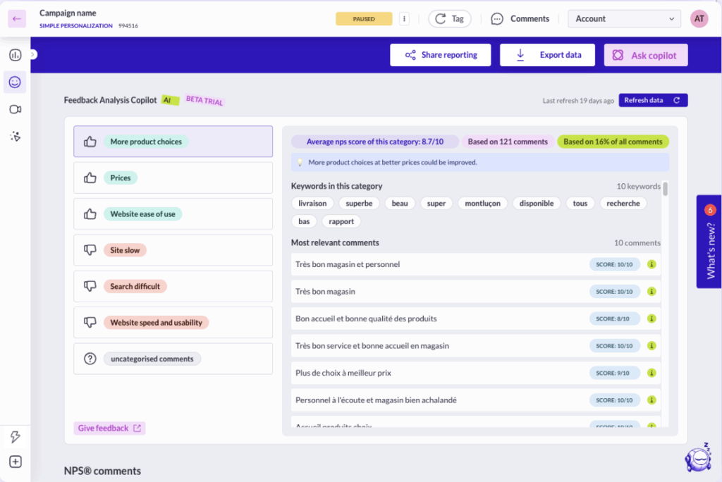 Feedback Analysis Copilot by AB Tasty