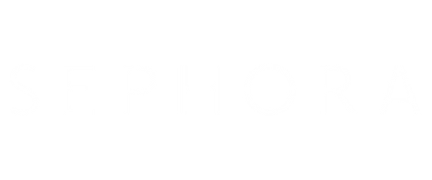 Sephora logo in white text"