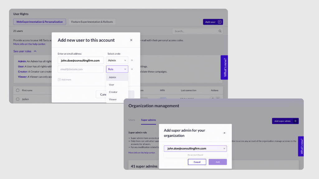 Collaborative platform tool - Role-based access control (RBAC)