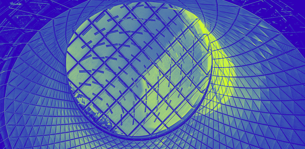 blue criss cross orb