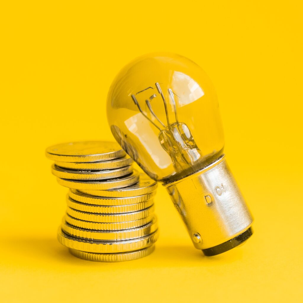 yellow lightbulb