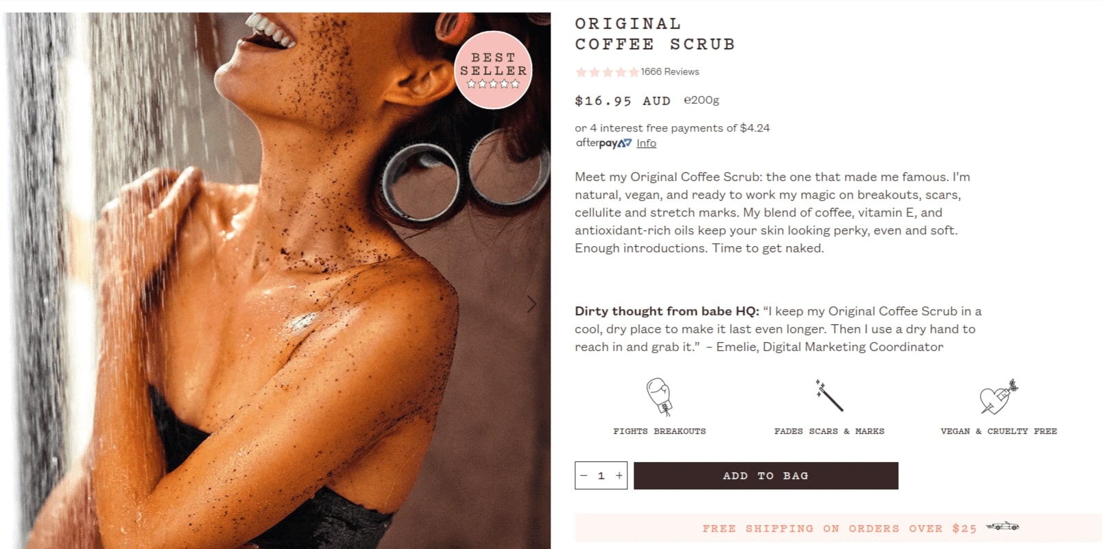 Frank Body product page image
