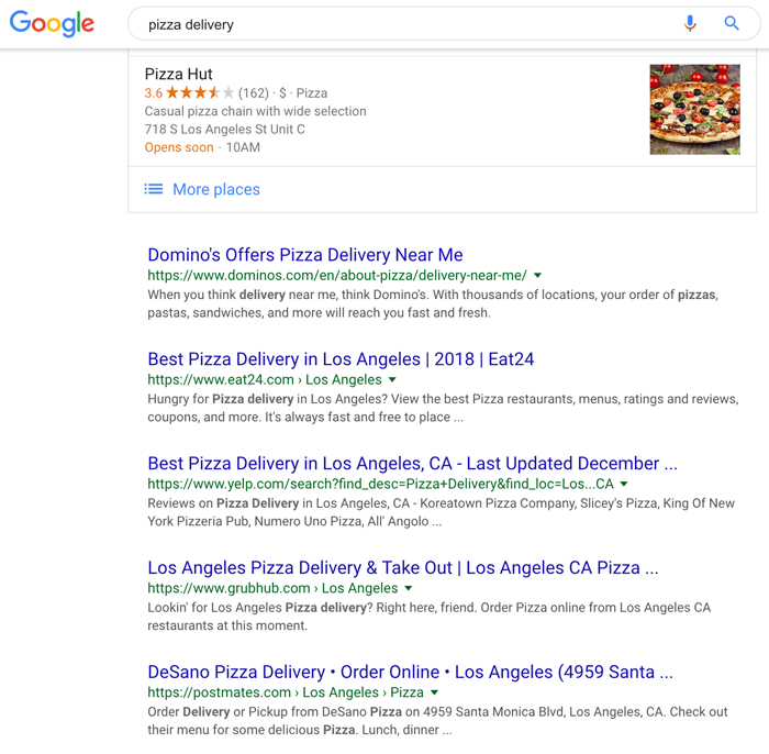 pizza a domicilio