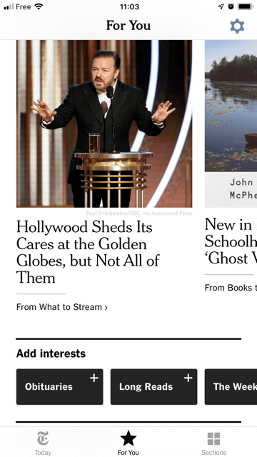 NYTimes personalization