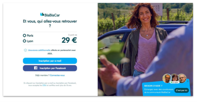 BlaBlaCar Landing page - BlaBlaCar Et vous qui allez-vous retrouver ?