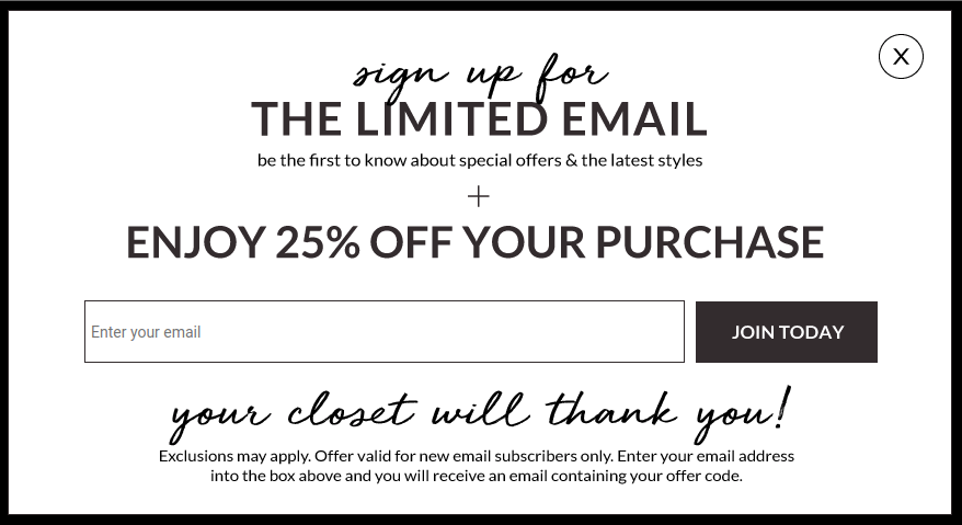 email sign up