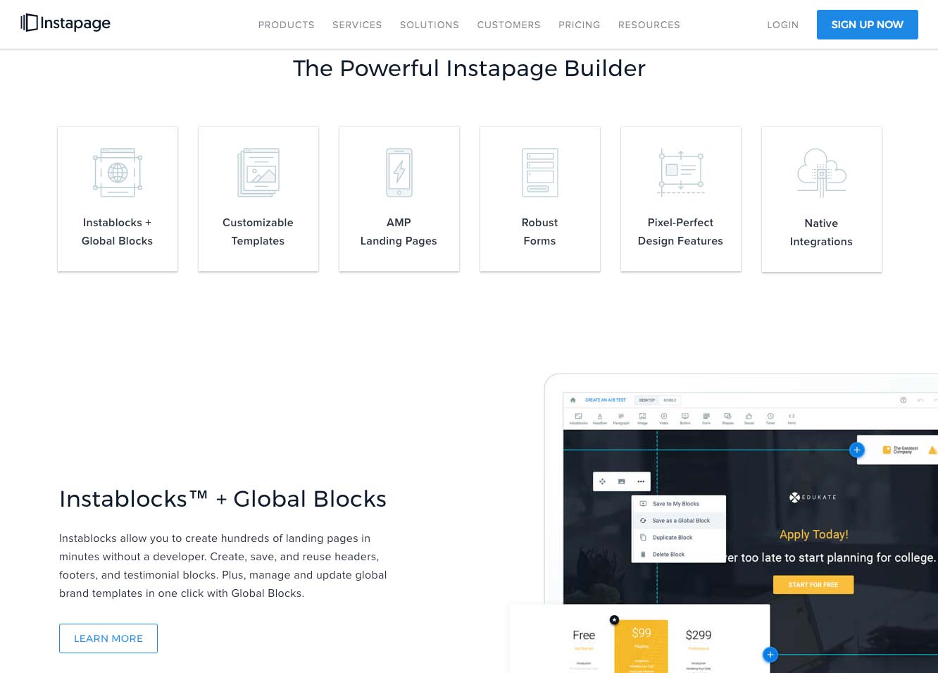 Instapage Landing Page Builder