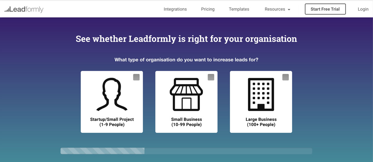 LeadFormly Landing Page Lead Form