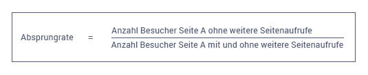 Formel zur Berechnung der Absprungrate.