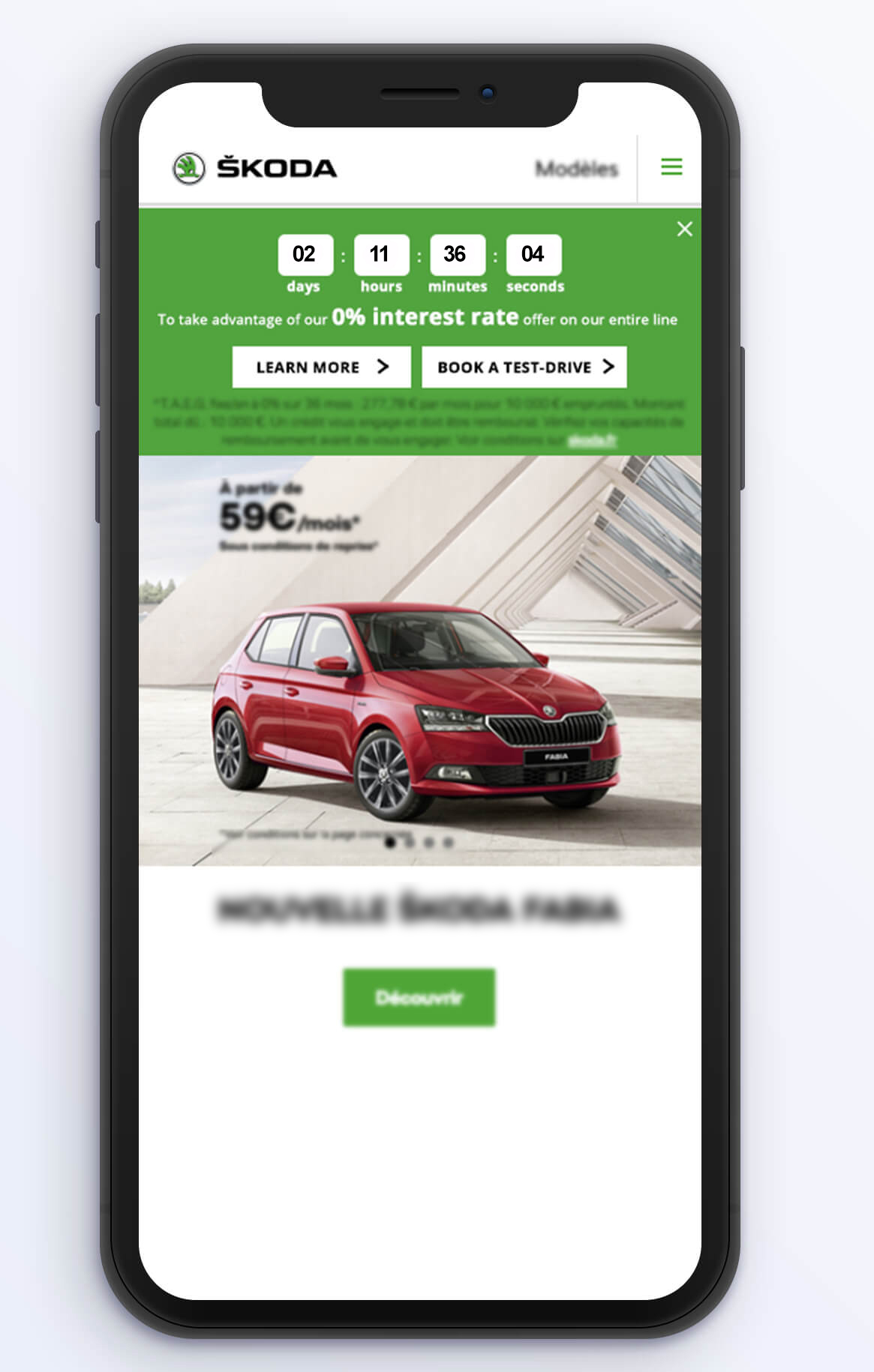 mock-up mobile skoda