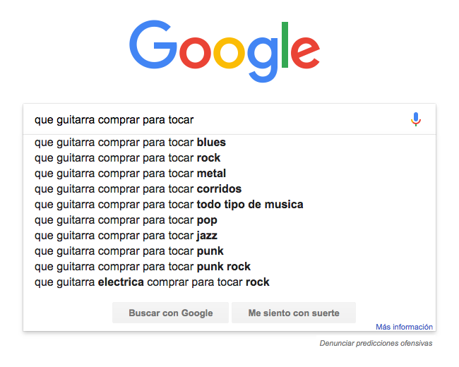 Google completa la búsqueda