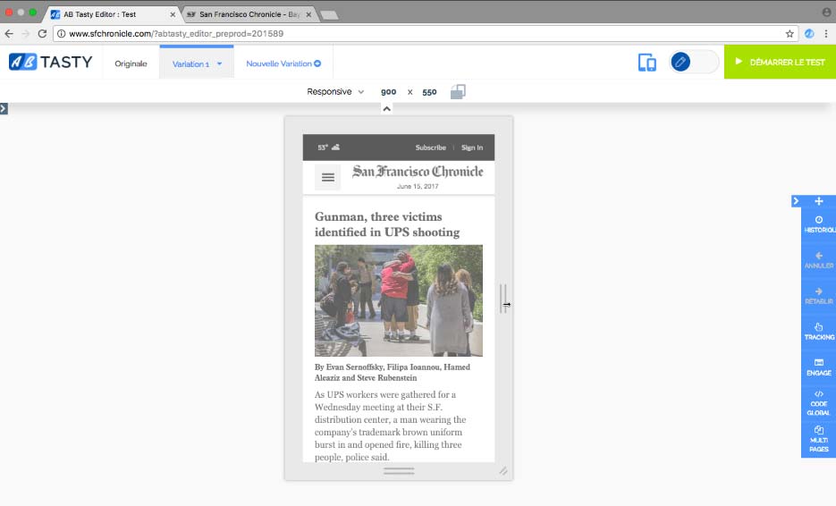Responsive preview mode - Smartphone