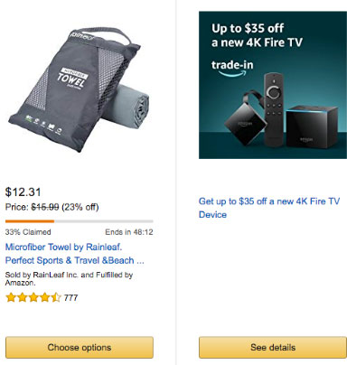 Amazon shows how many other customers claimed the offer