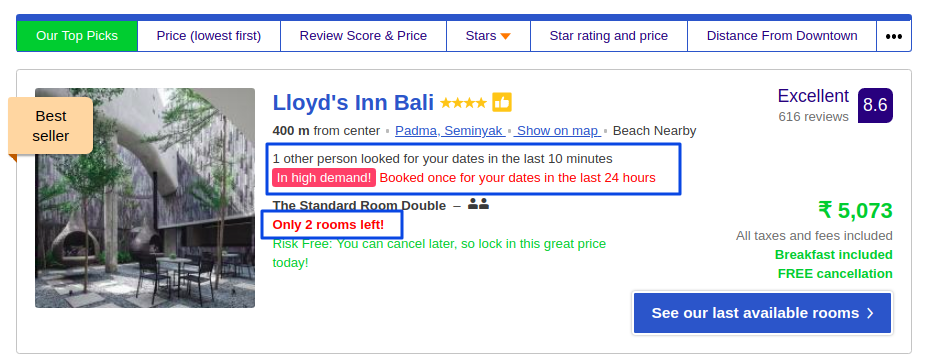 travel social proof example