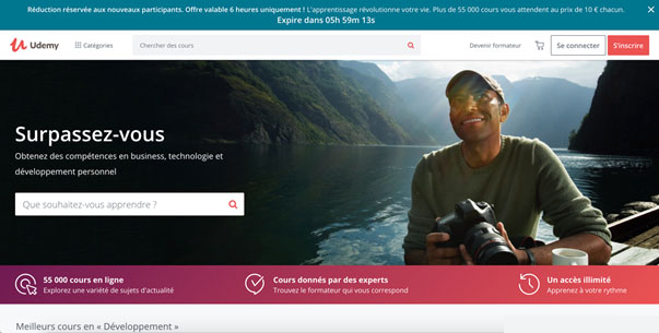 Call-to-action Udemy