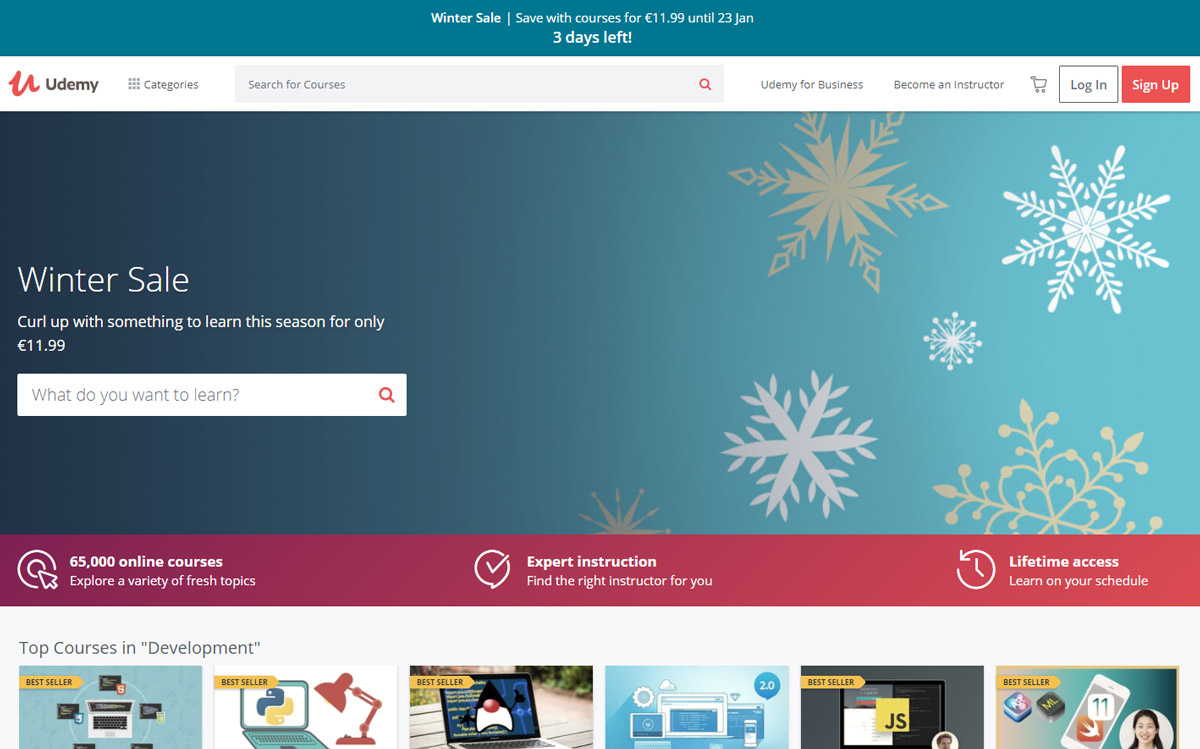 Udemy Landing Page with Time Limited Offer