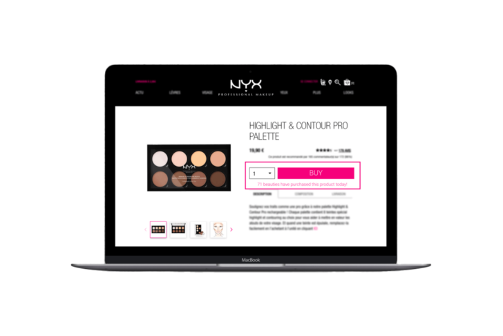 Social Proof Beispiel NYX