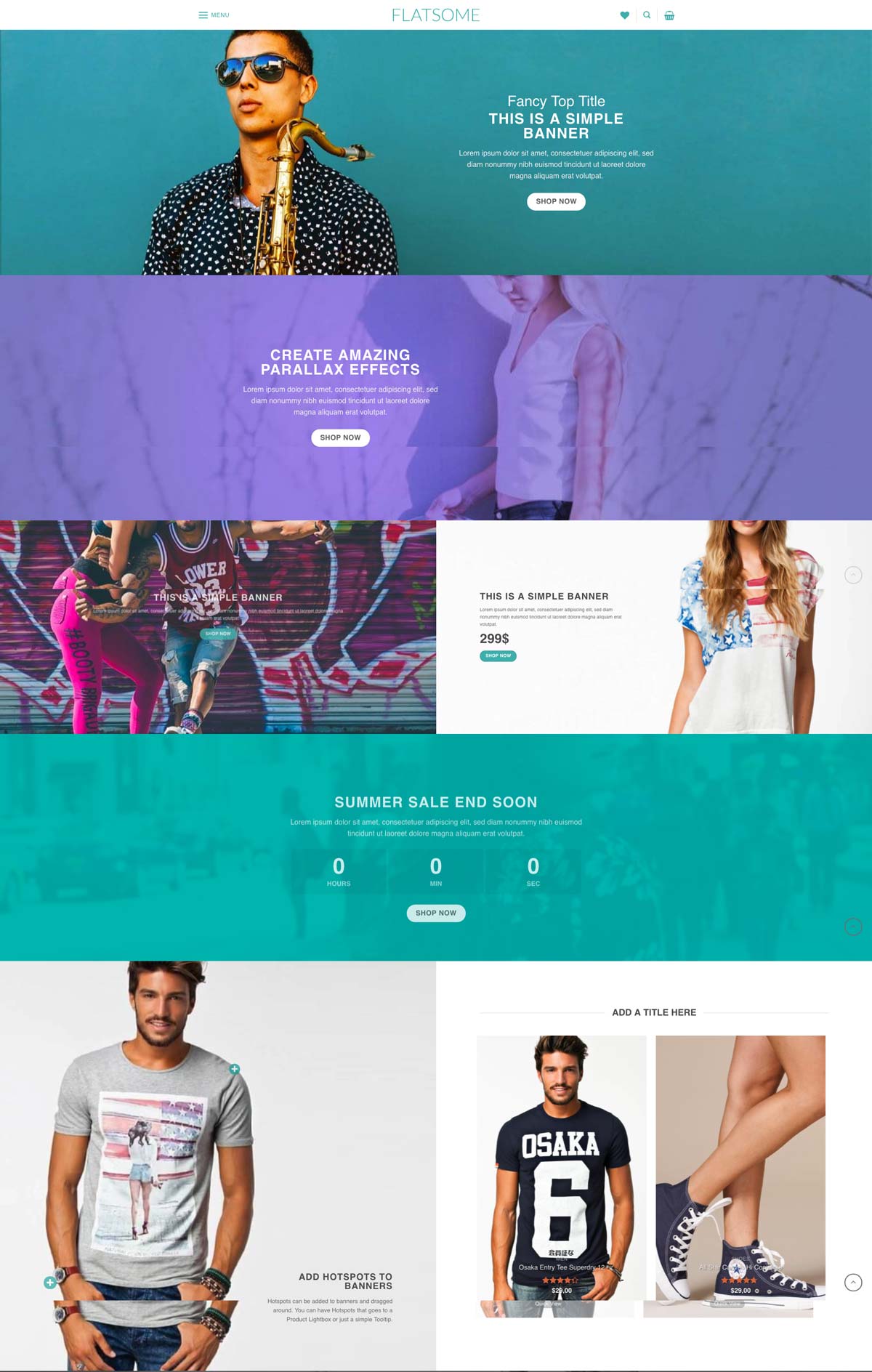 Wordpress Template Landing Page Online Shopping