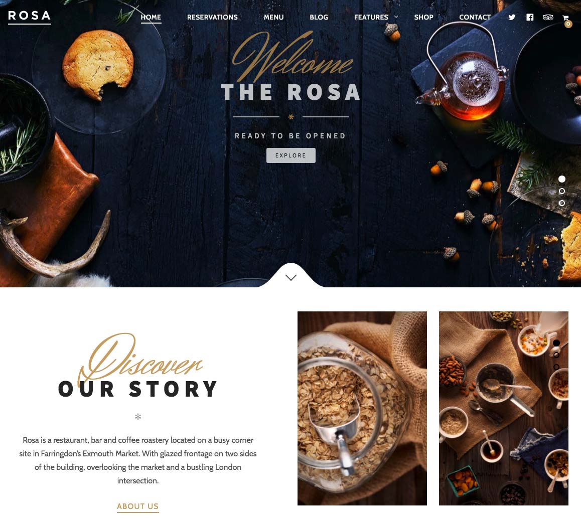 Wordpress Template Landing Page Restaurant