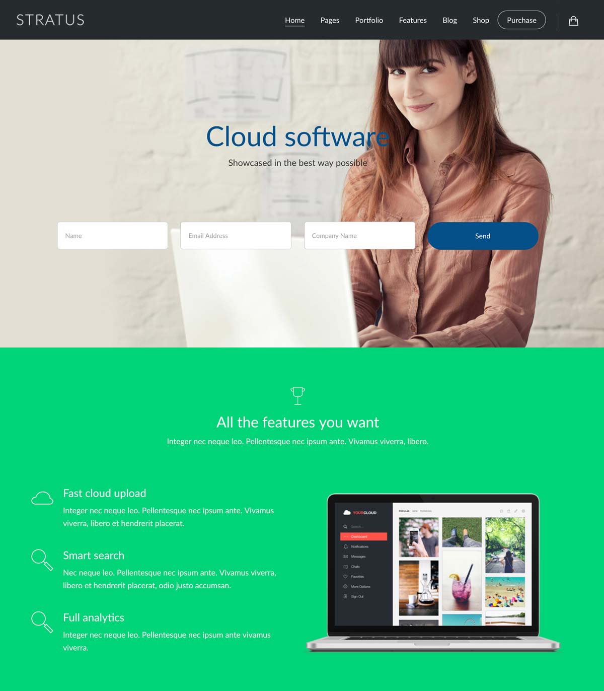 Wordpress Template Landing Page SaaS