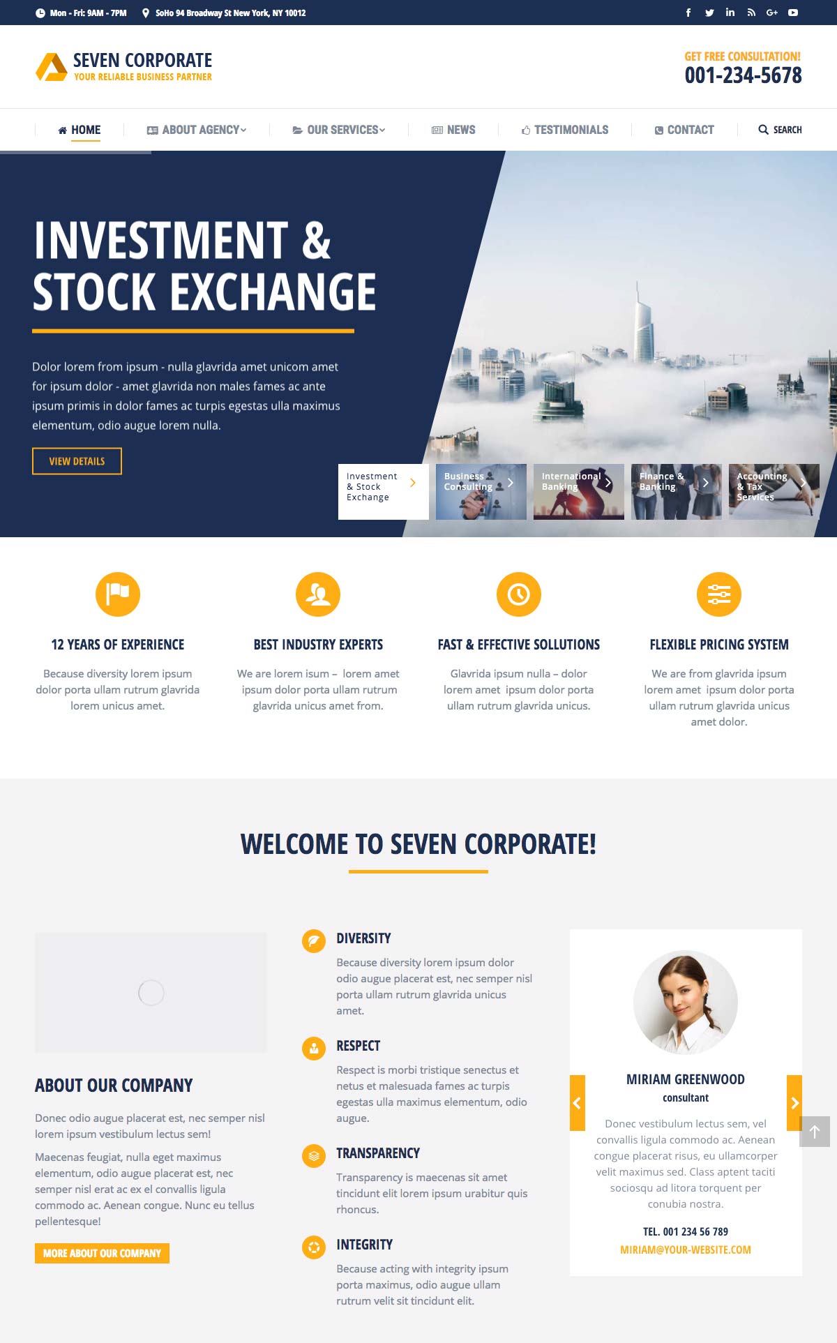 Wordpress Template Landing Page Corporate