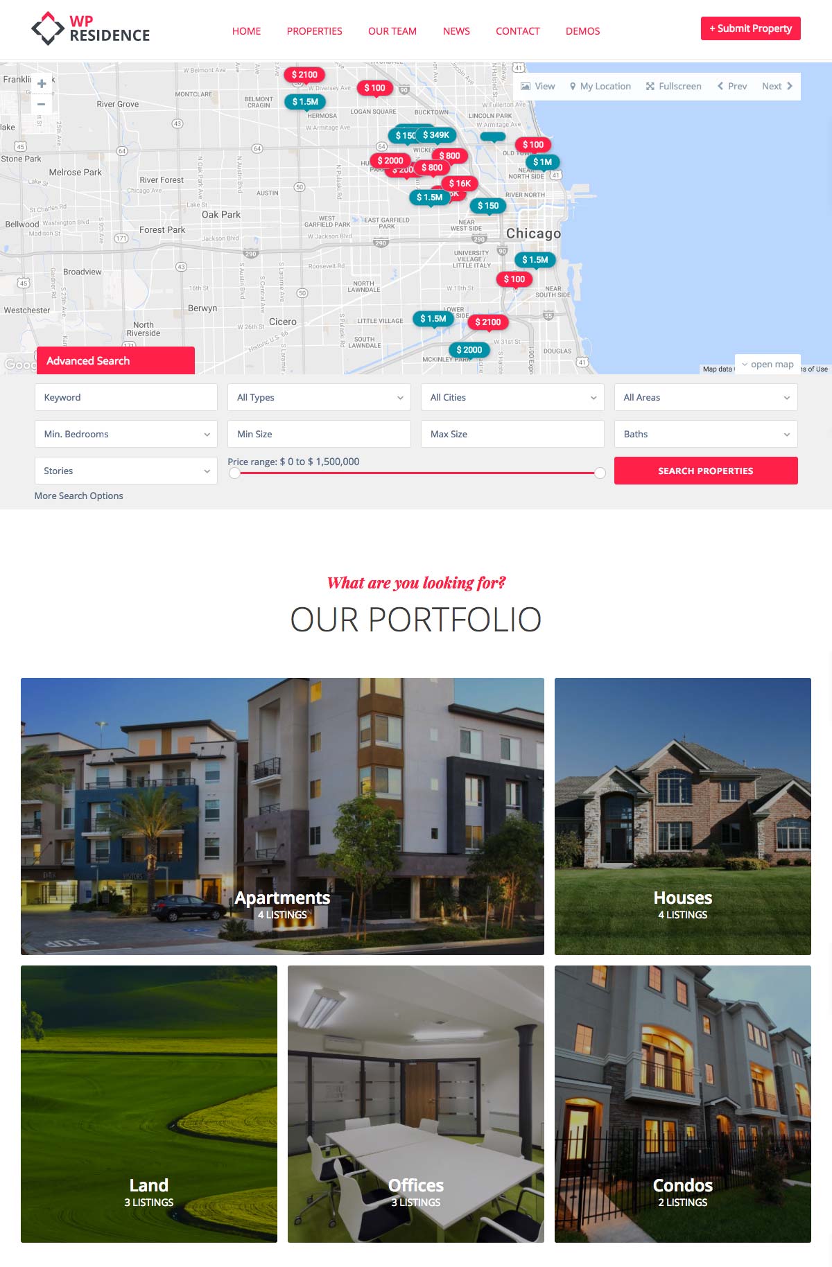 Wordpress Template Landing Page Real Estate