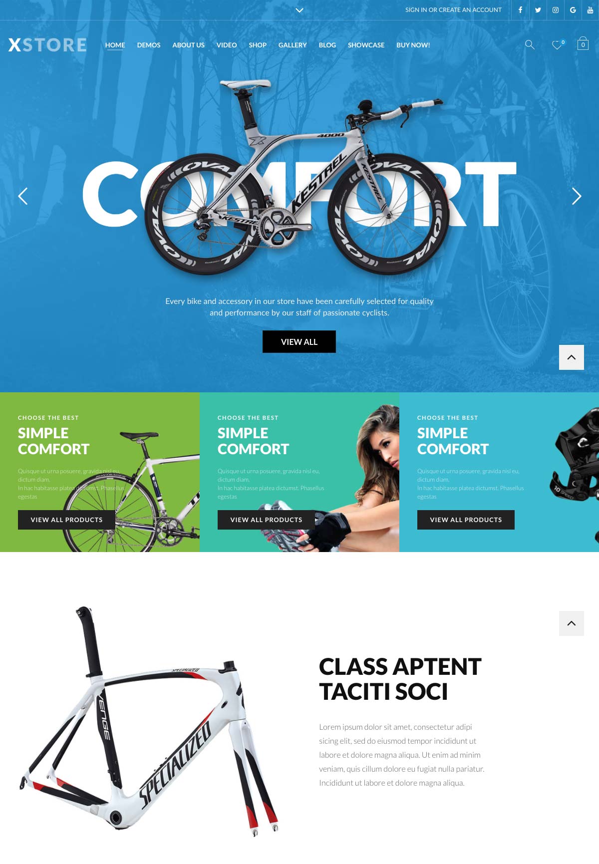 Wordpress Template Landing Page Biking